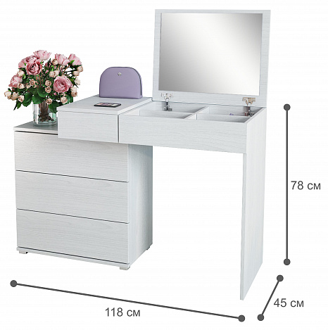 Туалетный столик Нуар-6 - белый