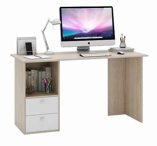 Письменный стол Прайм-57 - дуб сонома / белый