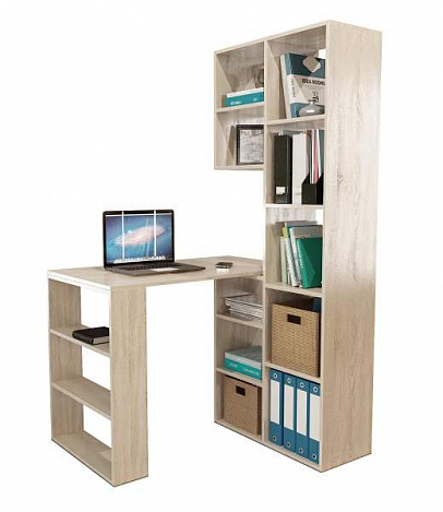 Стеллаж со столом Рикс-25 - дуб сонома