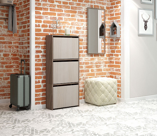 Обувница Витто-23 - ясень шимо темный / ясень шимо светлый