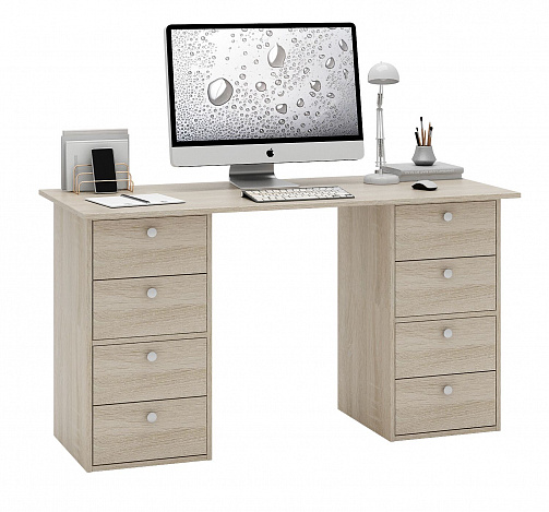 Стол двухтумбовый Прайм-60 - дуб сонома