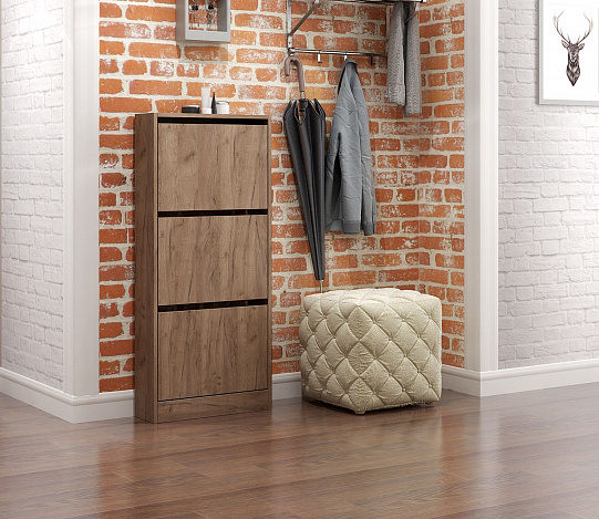 Обувница Уно-54У узкая  - дуб крафт табак