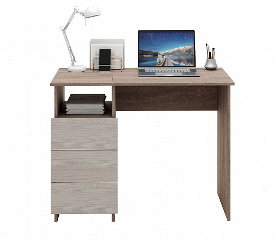 Стол письменный Витто-31 - ясень шимо темный / ясень шимо светлый