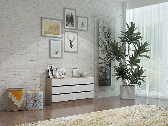 Комод Триверо-20 - дуб сонома / белый