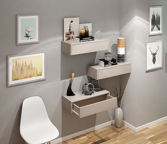 Тумба подвесная Уно-47 - ясень шимо светлый