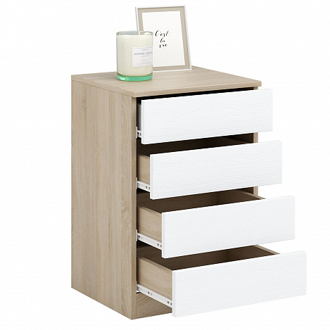 Тумба Триверо-7 - дуб сонома / белый