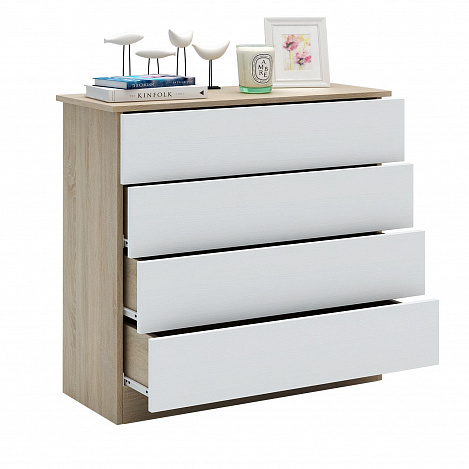 Комод Уно-26 - дуб сонома / белый
