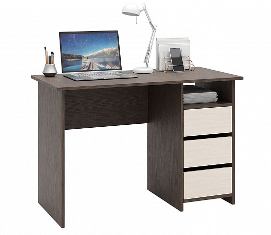 Стол письменный Триверо-4 - венге / дуб молочный