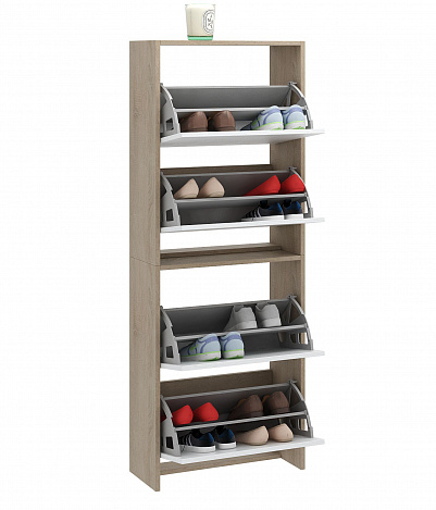 Обувница Витто-28 - дуб сонома / белый