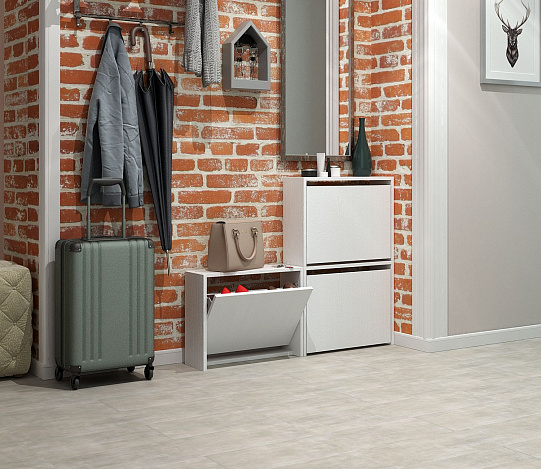 Обувница Уно-58-У узкая - белый