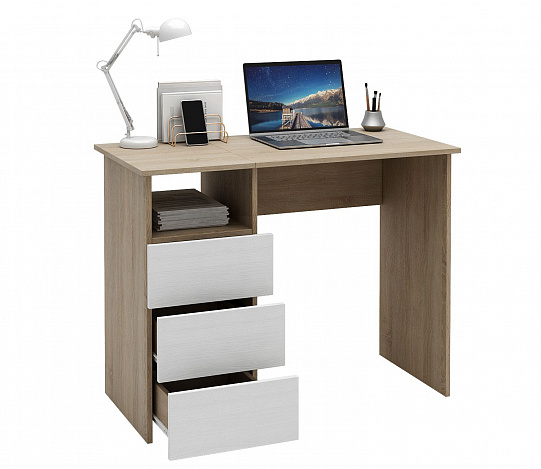 Стол письменный Витто-31 - дуб сонома / белый