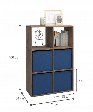 Стеллаж Файн-105 - дуб крафт табак