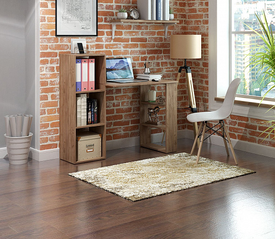 Стол-стеллаж Витто-27 - дуб крафт табак