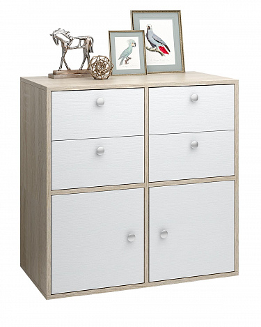 Комод Прайм-22-3 - дуб сонома / белый
