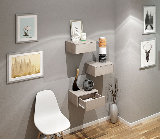 Тумба подвесная Уно-48 - ясень шимо светлый