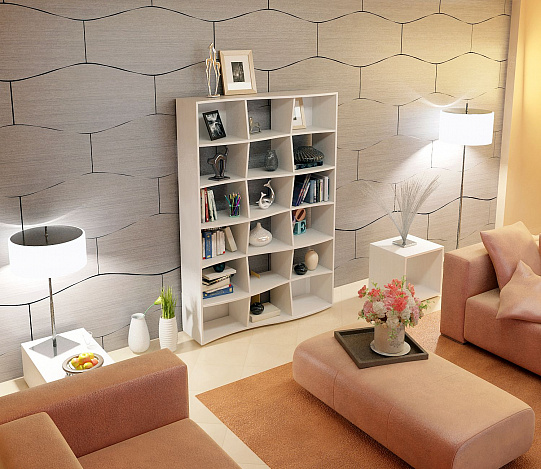 Стеллаж Вэйв-2 - белый