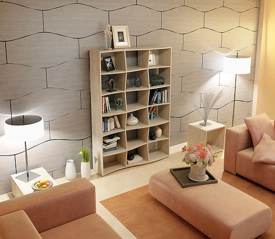 Стеллаж Вэйв-2 - дуб сонома