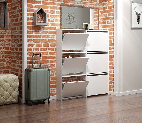 Обувница Уно-58-У узкая - белый