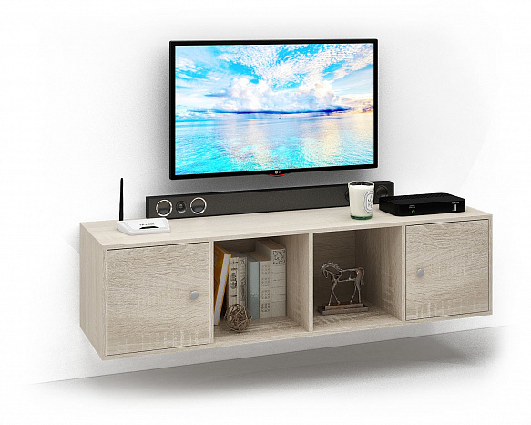 ТВ Тумба Прайм-41-1 подвесная / напольная - дуб сонома