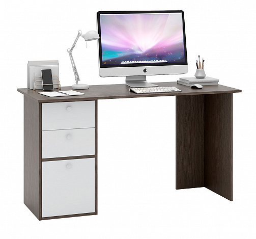 Письменный стол Прайм-58 - венге / белый