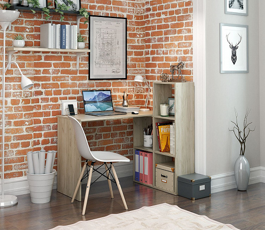 Стол-стеллаж Рикс-10 - дуб крафт