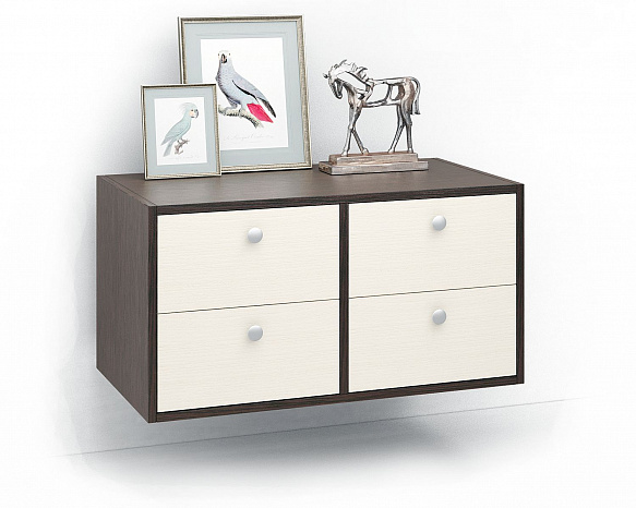 Подвесная тумба Прайм-21-1 - венге / дуб молочный