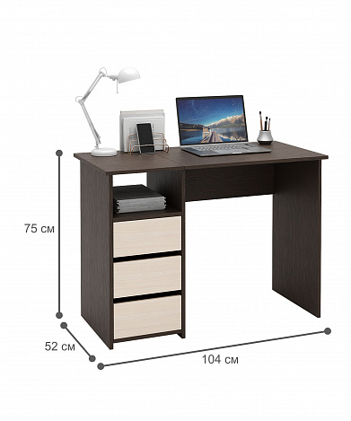 Стол письменный Витто-30 - венге / дуб молочный