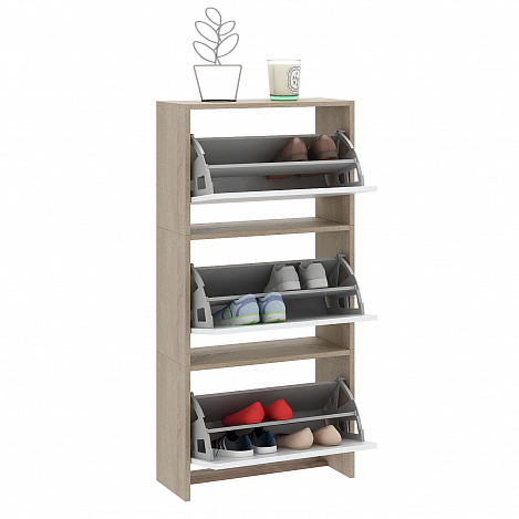 Обувница Витто-23 - дуб сонома / белый