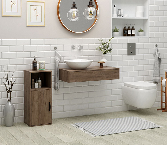 Тумба-Полка Уно-140 - дуб крафт табак