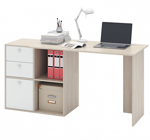 Компьютерный стол Прайм-48 - дуб сонома / белый