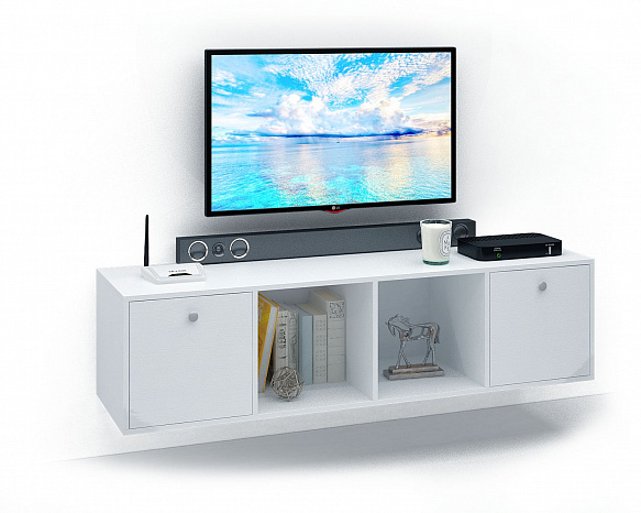 ТВ Тумба Прайм-41-5 подвесная / напольная - белый