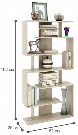 Стеллаж Зет-1 - дуб крафт