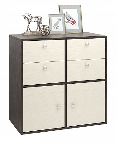 Комод Прайм-22-3 - венге / дуб молочный