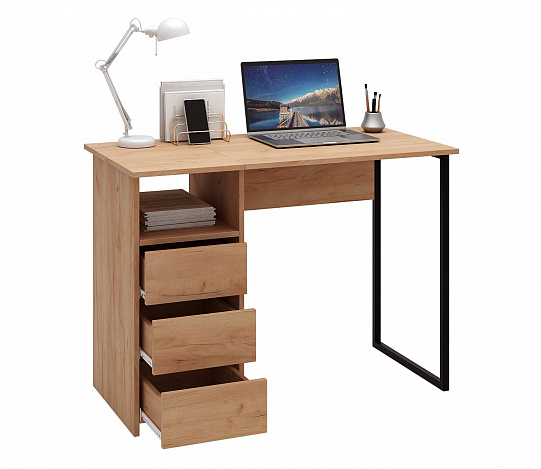 Стол письменный Витто-35 - дуб крафт золотой