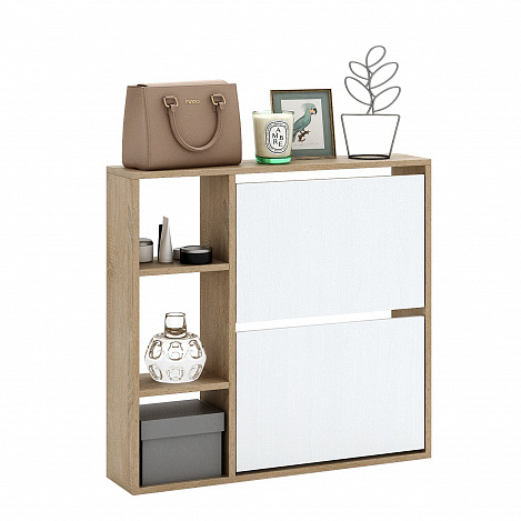 Обувница Витто-44 - дуб сонома / белый