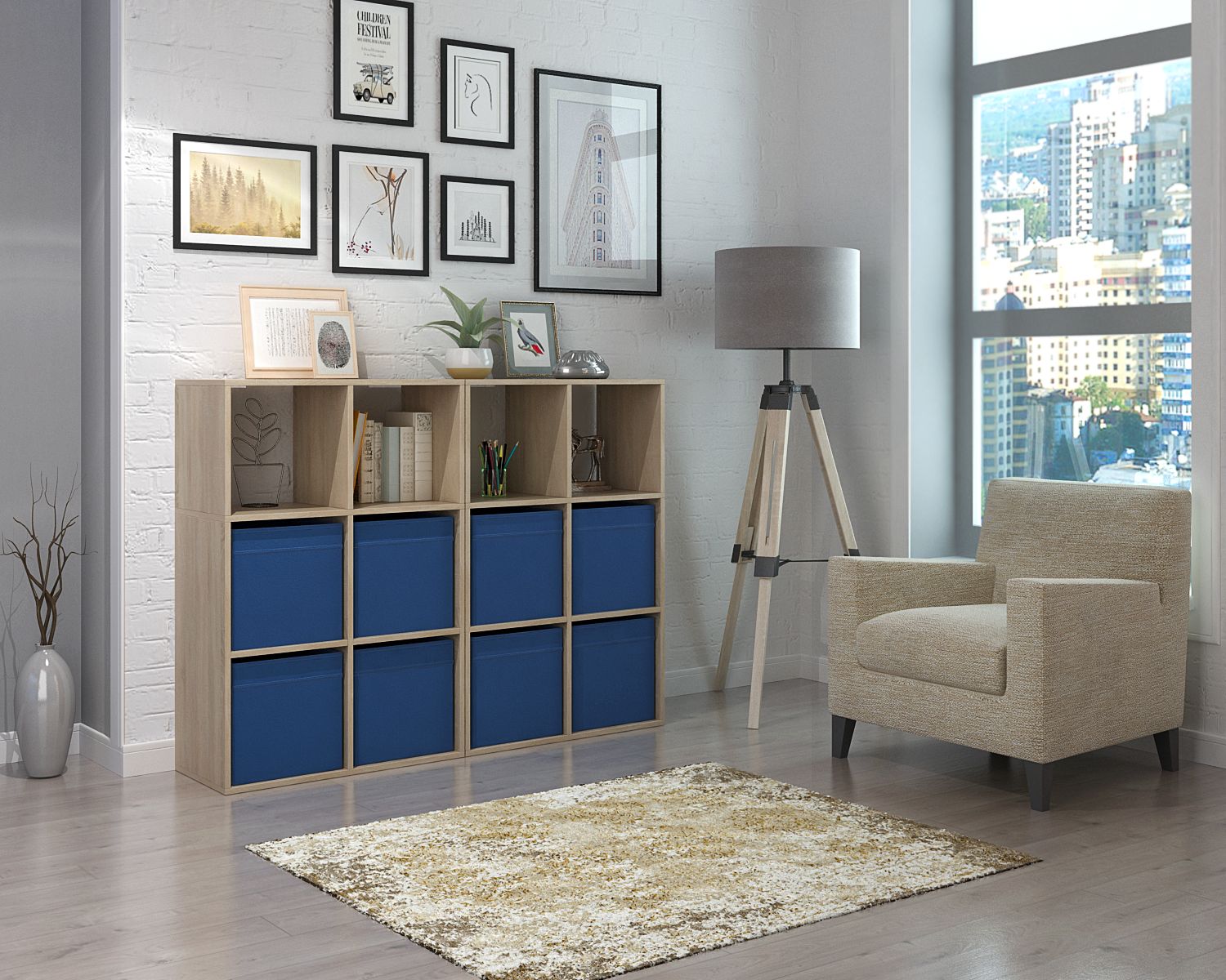 Стеллаж Файн-105 - дуб сонома