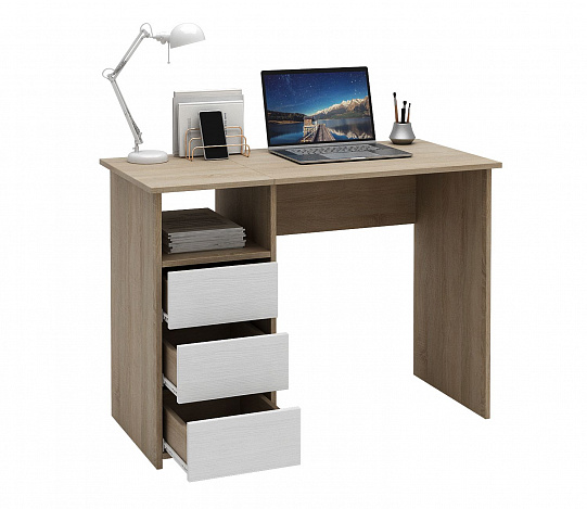 Стол письменный Витто-30 - дуб сонома / белый