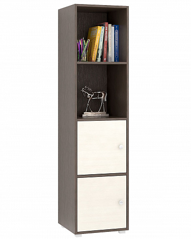 Стеллаж Прайм-41-1 - венге / дуб молочный