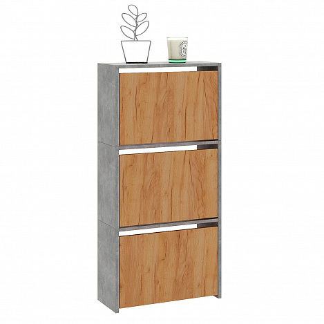 Обувница Витто-23 - бетон / дуб крафт золотой