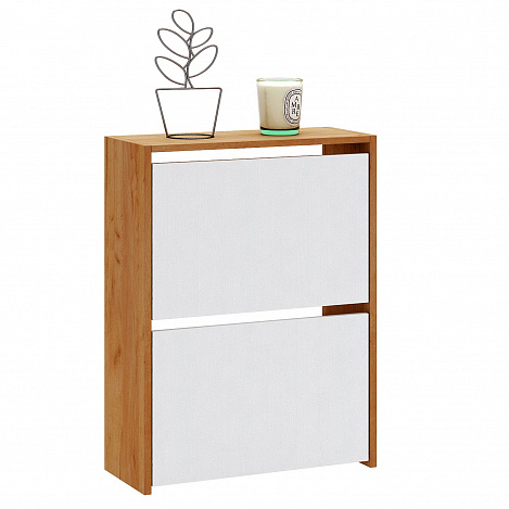 Обувница Витто-19 - дуб крафт золотой / белый