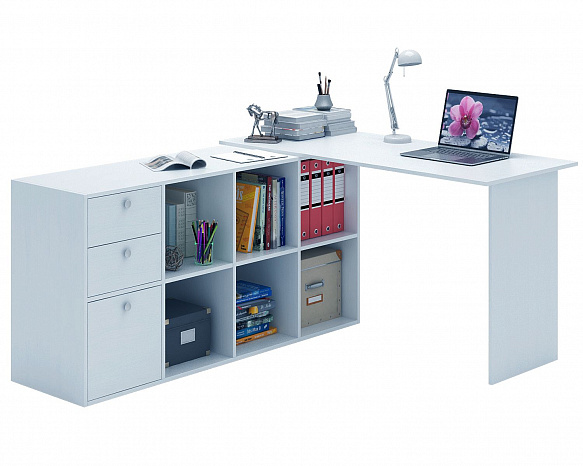 Угловой стол Прайм-74 - белый