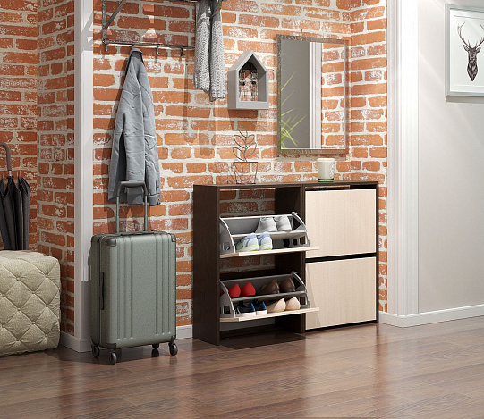 Обувница Витто-19 - венге / дуб молочный