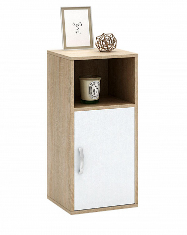 Тумба-Полка Уно-140 - дуб сонома / белый