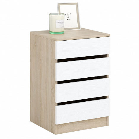 Тумба Триверо-7 - дуб сонома / белый