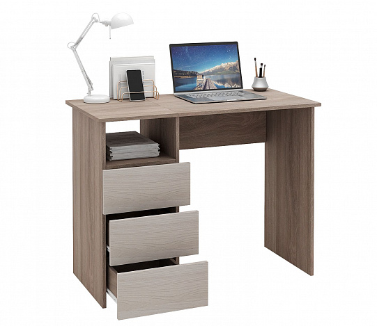 Стол письменный Витто-31 - ясень шимо темный / ясень шимо светлый