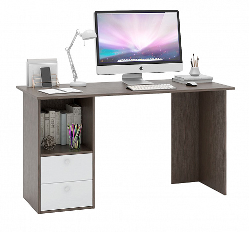Письменный стол Прайм-57 - венге / белый