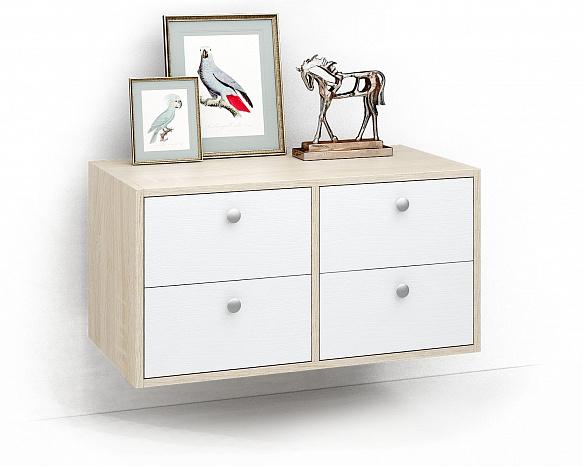 Подвесная тумба Прайм-21-1 - дуб сонома / белый