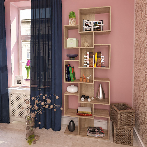 Стеллаж Зет-4 - дуб сонома