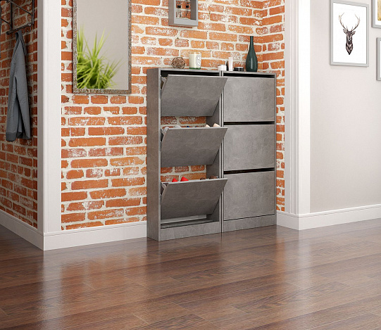 Обувница Уно-54У узкая  - бетон