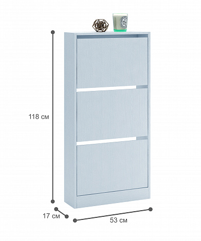 Обувница Уно-54У узкая  - белый